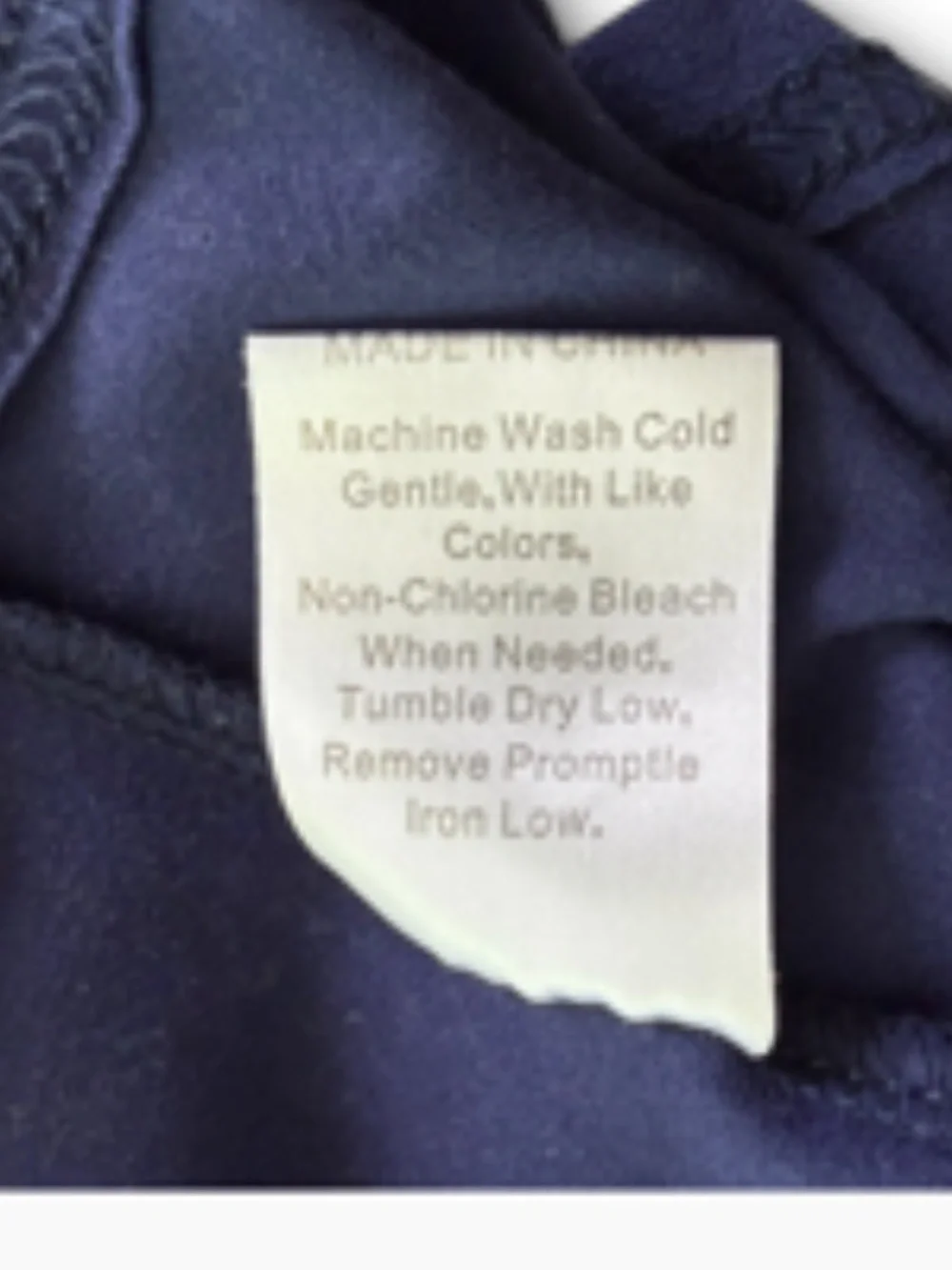 Shein Basic Crew Neck Tight Fit Navy Long Sleeve Crop Top Size M